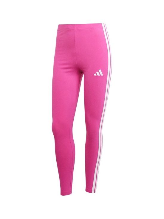 adidas Pants - adidas Pink Athletic Leggings with White Side Stripes